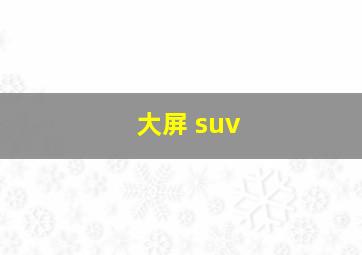 大屏 suv